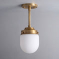 Load image into Gallery viewer, Bullet-shaped Alabaster Semi-Flush Mount Ceiling Light
