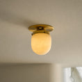 Load image into Gallery viewer, Bullet-shaped Alabaster Flush Mount

