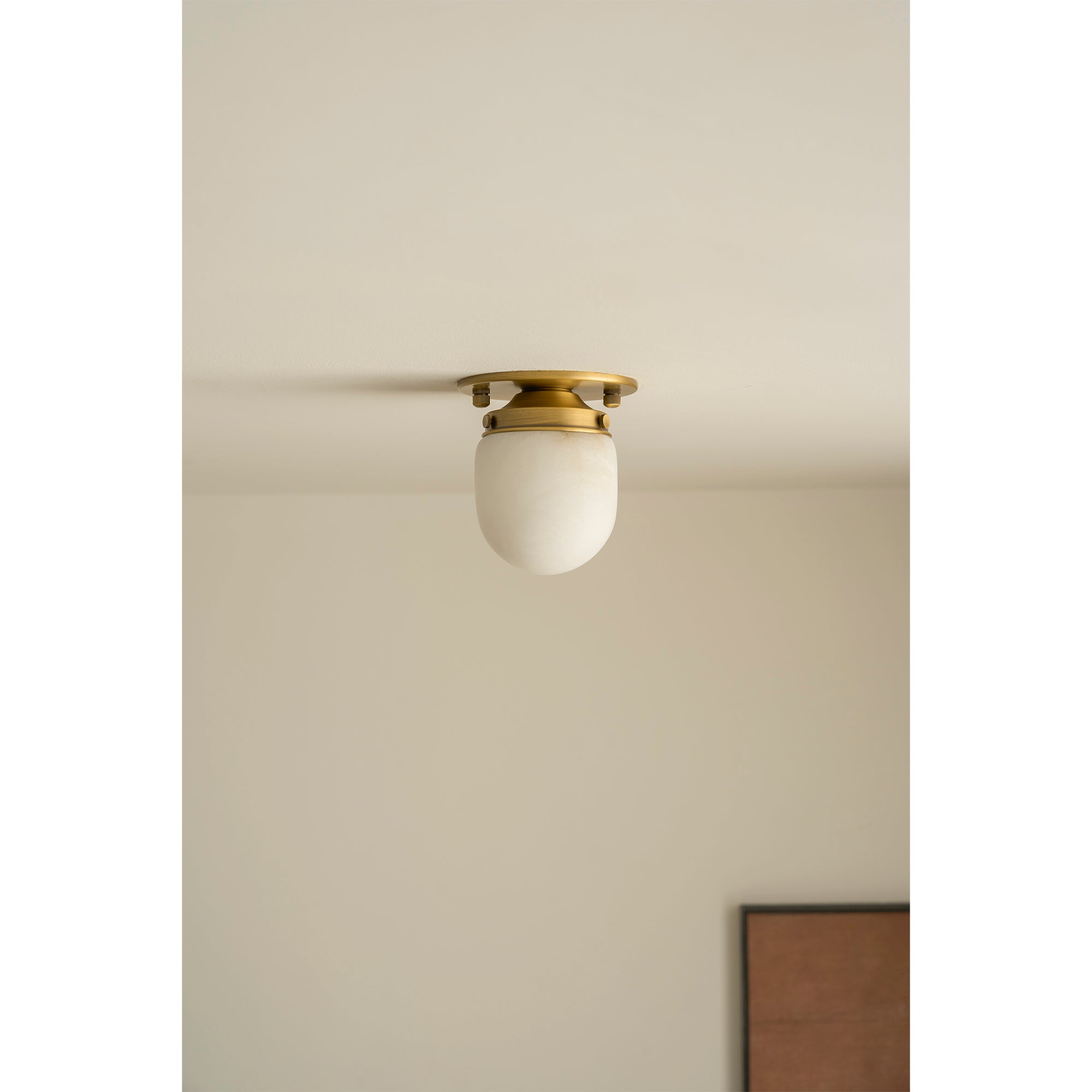 Bullet-shaped Alabaster Flush Mount