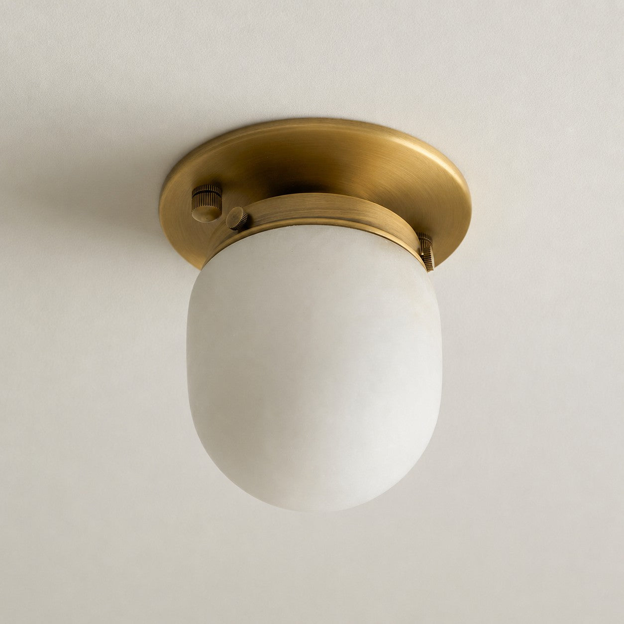 Bullet-shaped Alabaster Flush Mount