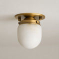 Load image into Gallery viewer, Bullet-shaped Alabaster Flush Mount
