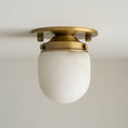 Load image into Gallery viewer, Bullet-shaped Alabaster Flush Mount
