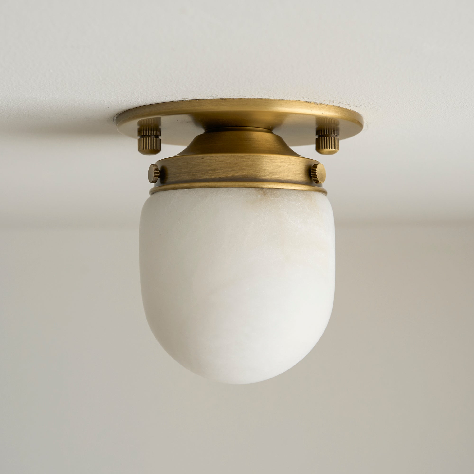 Bullet-shaped Alabaster Flush Mount