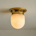 Load image into Gallery viewer, Bullet-shaped Alabaster Flush Mount
