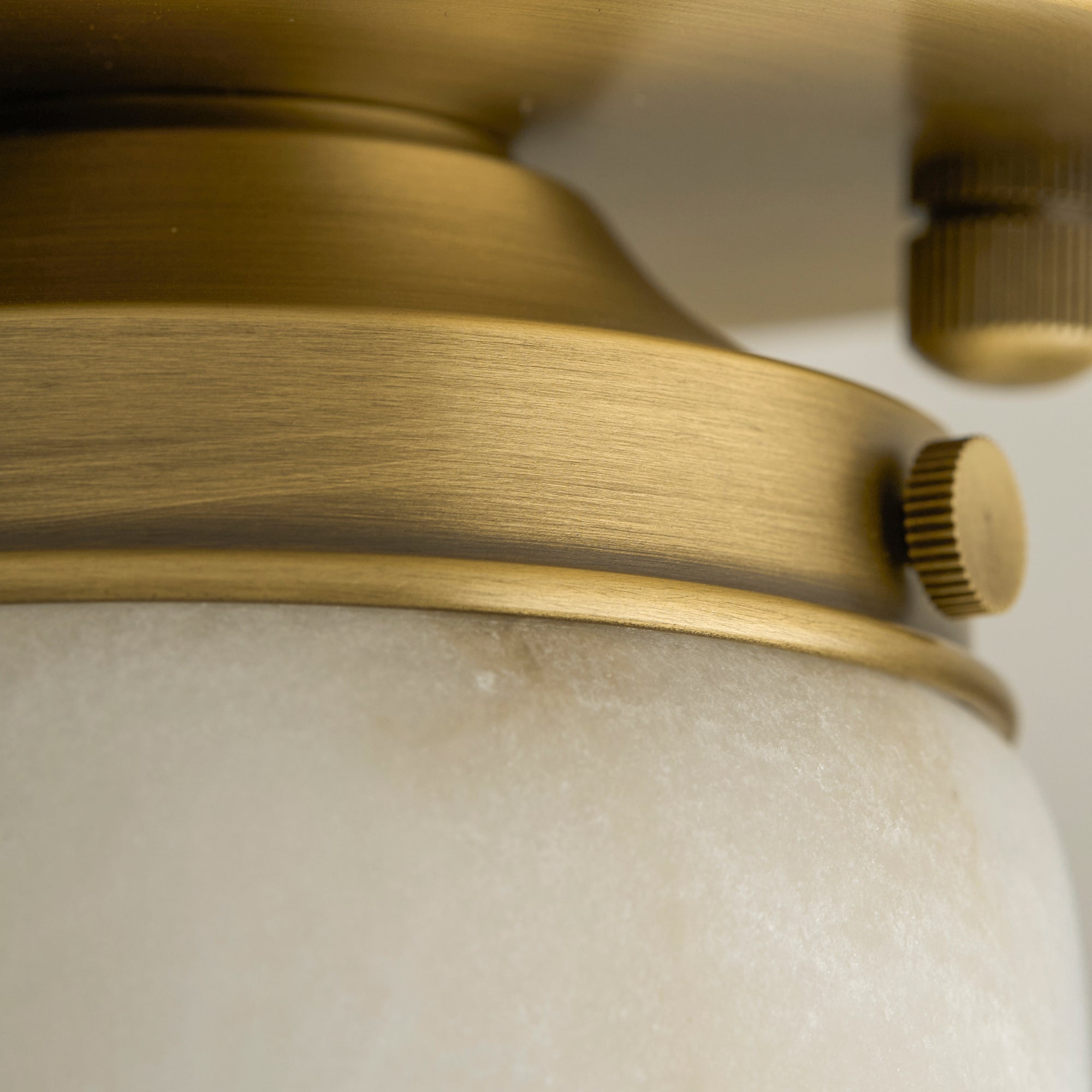 Bullet-shaped Alabaster Flush Mount