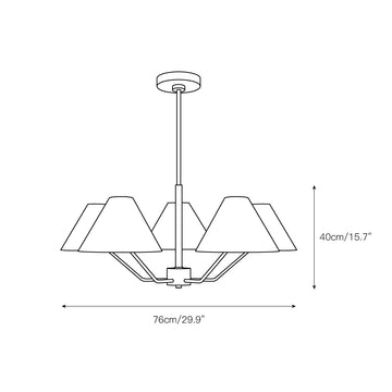 Burke Chandelier – detail 3 — Dimension drawings 1