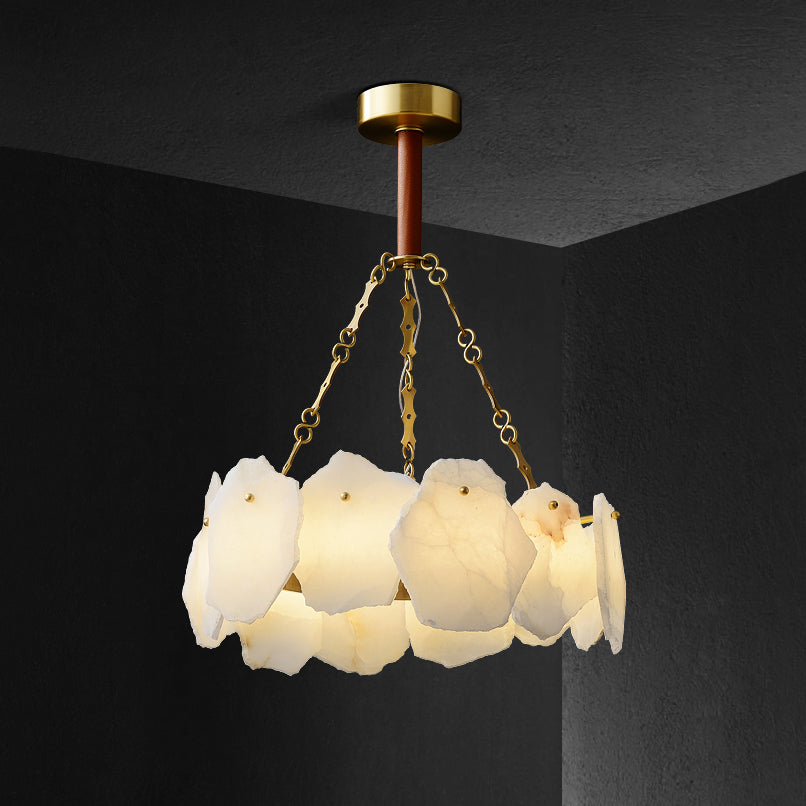 Burton Marble Round Chandelier