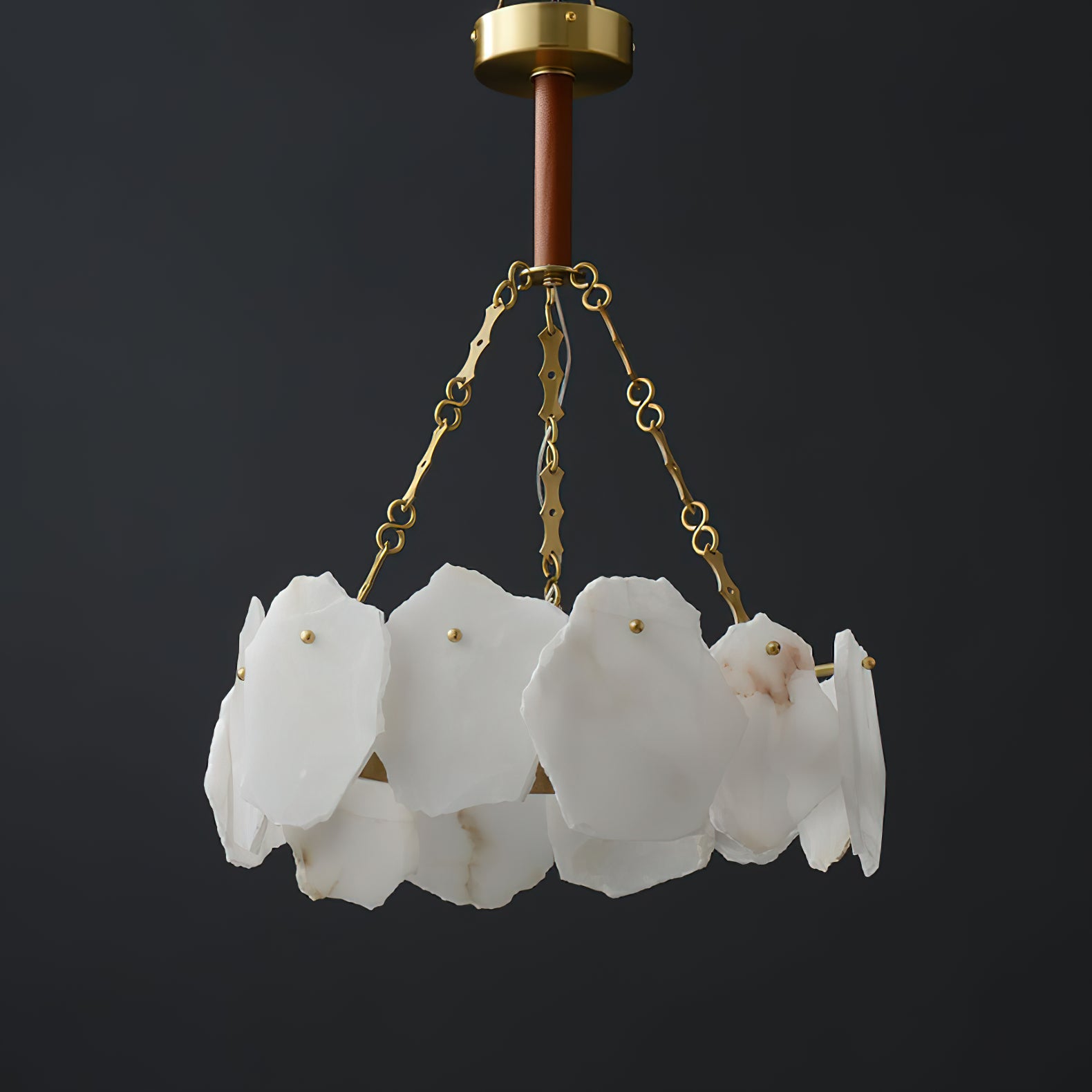 Burton Marble Round Chandelier