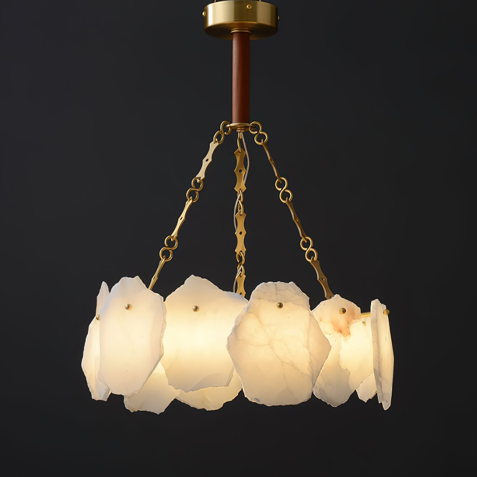 Lustre rond en marbre Burton