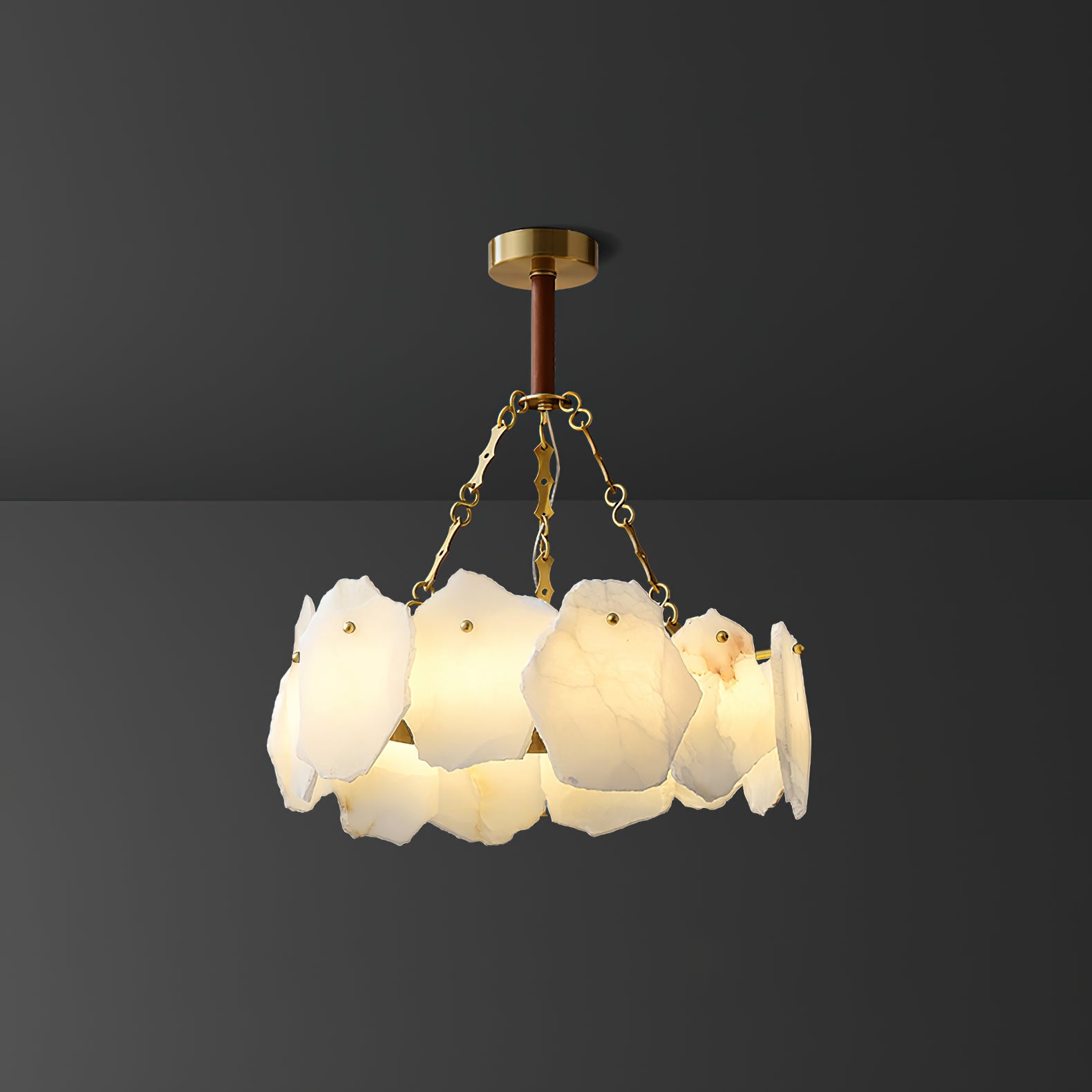 Burton Marble Round Chandelier