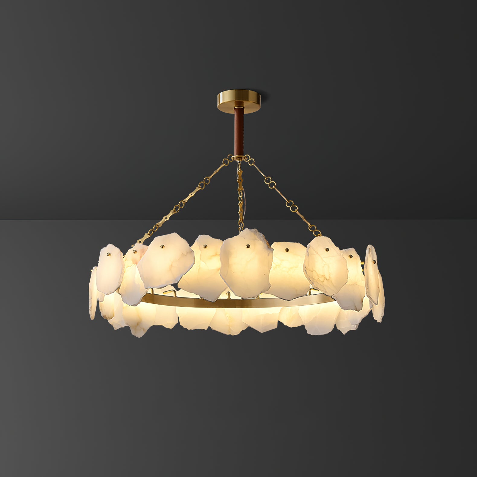 Burton Marble Round Chandelier