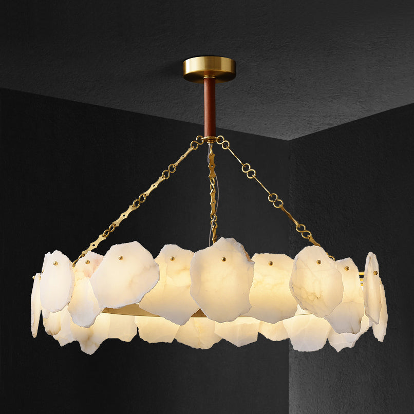 Burton Marble Round Chandelier