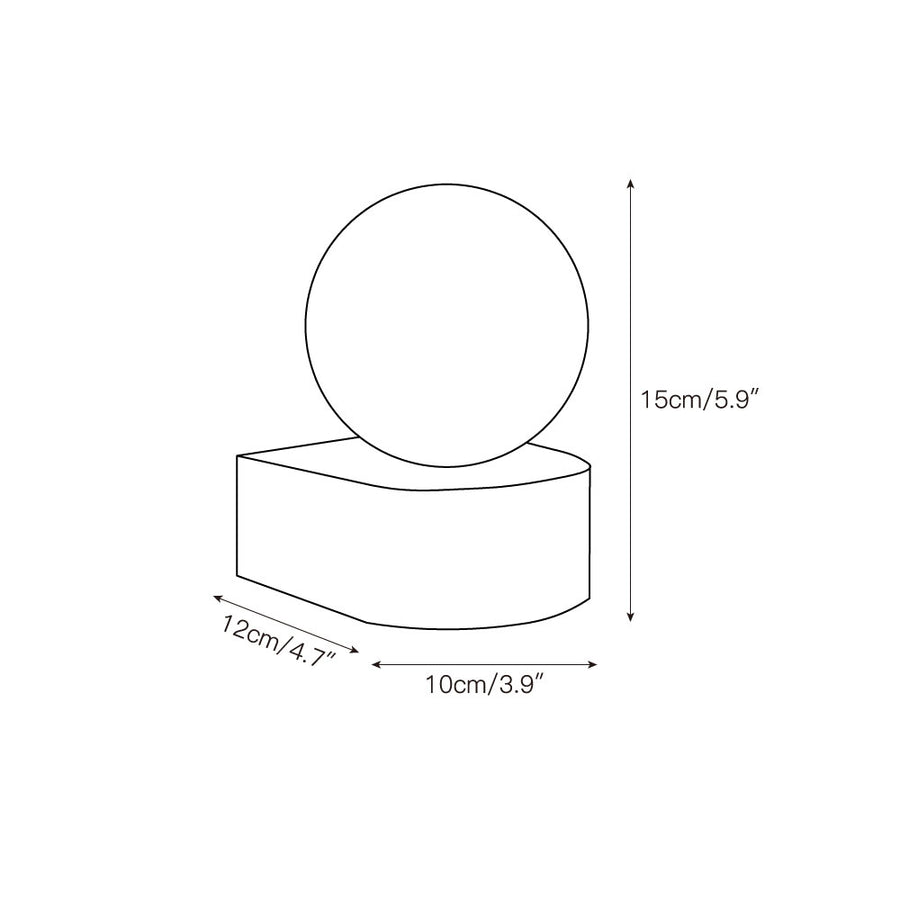 Byers Travertine Wall Lamp – detail 3 — Dimension drawings 1