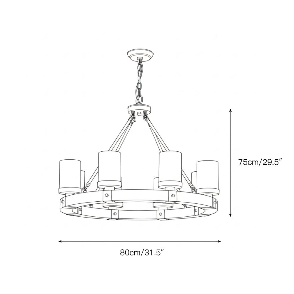 Cabot Rustic Chandelier