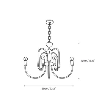 Cabry Chandelier – detail 4 — Dimension drawings 1