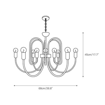 Cabry Chandelier – detail 5 — Dimension drawings 2