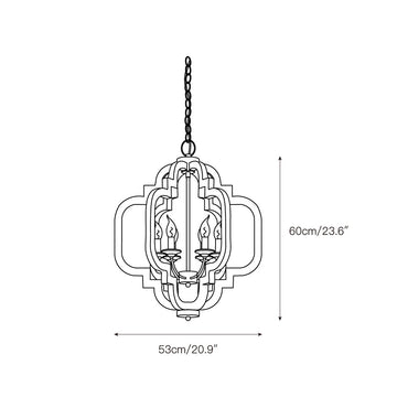 Cachil Wood Pendant Lamp – detail 3 — Dimension drawings 1
