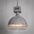 Load image into Gallery viewer, Caged Industrial Metal Pendant Light
