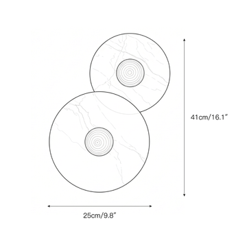Calacatta Marble Combination Alabaster Sconce – detail 3 — Dimension drawings 1
