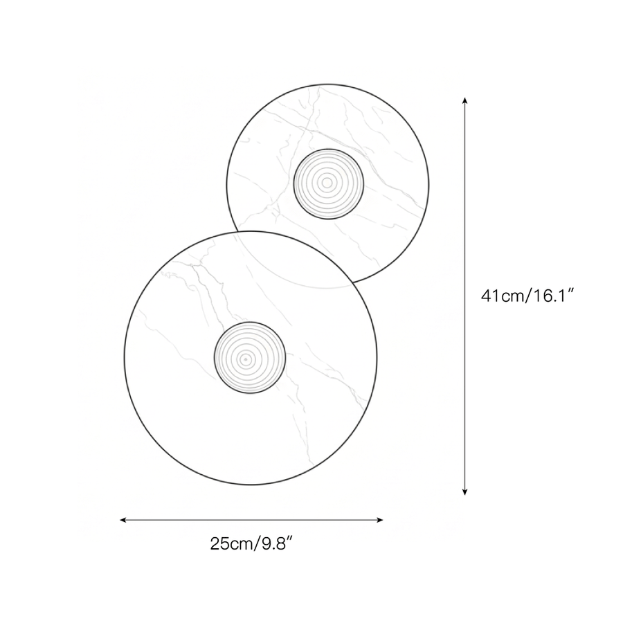 Calacatta Marble Combination Alabaster Sconce – detail 3 — Dimension drawings 1