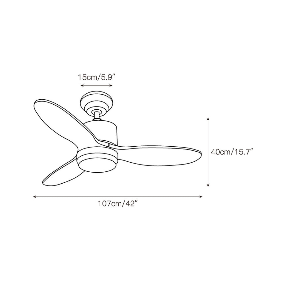 Calisse 42″ Ceiling Fan Light – detail 3 — Dimension drawings 1