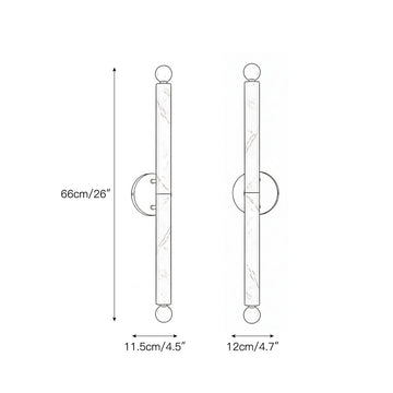 Callaway Marble Wall Lamp – detail 3 — Dimension drawings 1