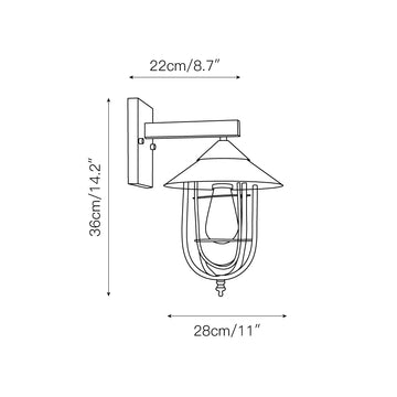 Camb Wall Lamp – detail 3 — Dimension drawings 1