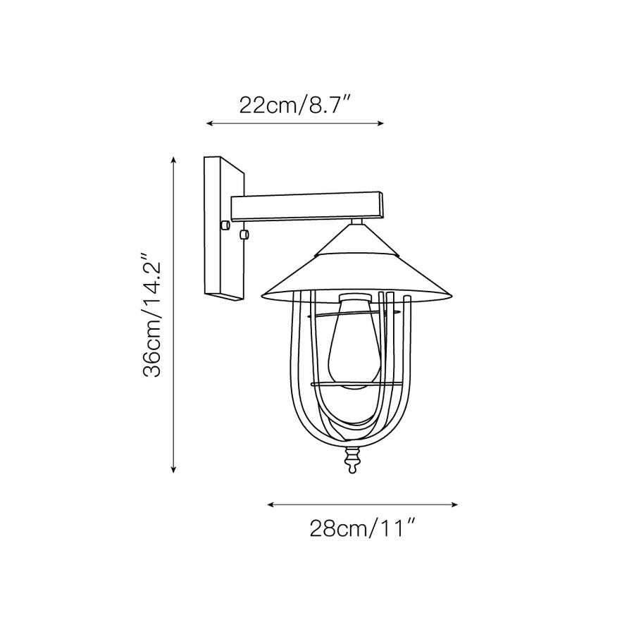 Camb Wall Lamp – detail 3 — Dimension drawings 1