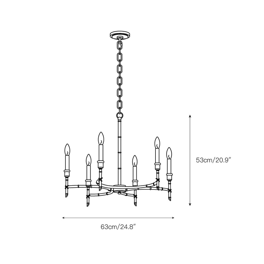Cambay Chandelier – detail 5 — Dimension drawings 2