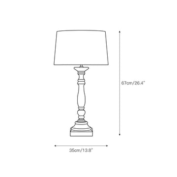 Candela Table Lamp – detail 3 — Dimension drawings 1