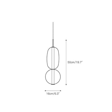 Stained Glass Pendant Lamp – detail 3 — Dimension drawings 1