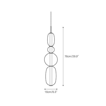 Stained Glass Pendant Lamp – detail 8 — Dimension drawings 6