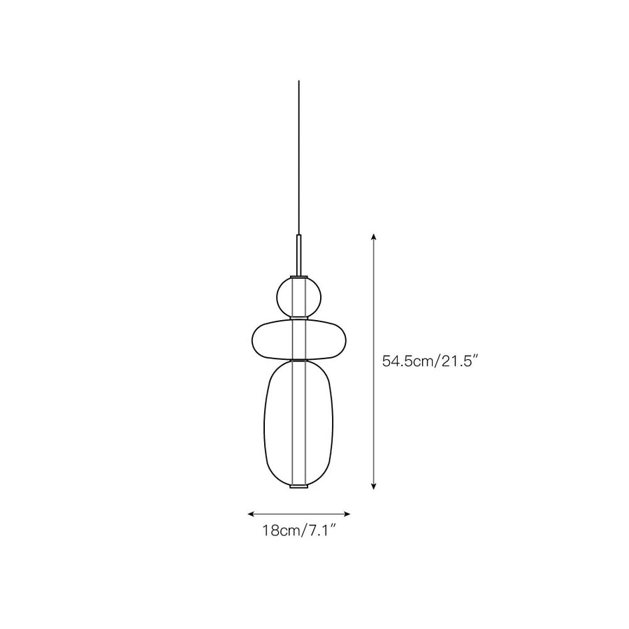 Stained Glass Pendant Lamp – detail 6 — Dimension drawings 4