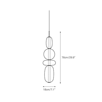 Stained Glass Pendant Lamp – detail 10 — Dimension drawings 8