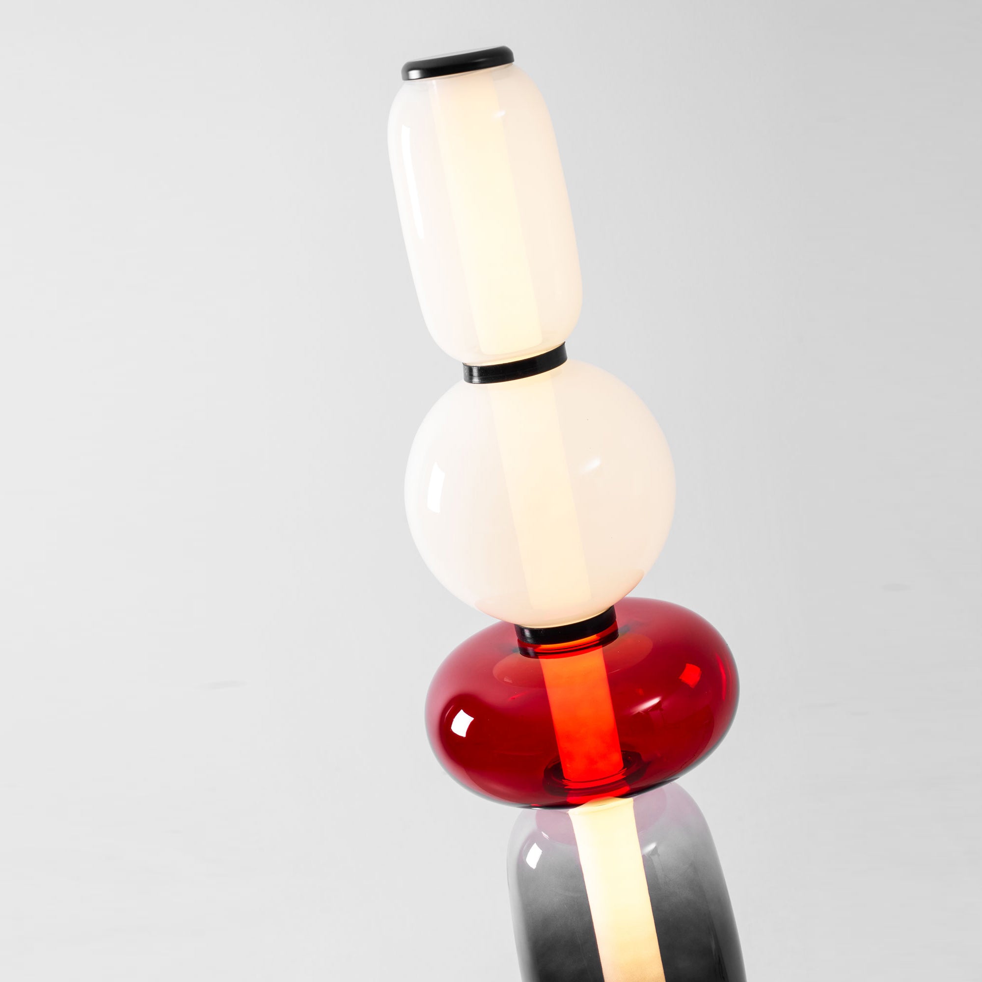Stacked Glass Pebble Floor Lamp