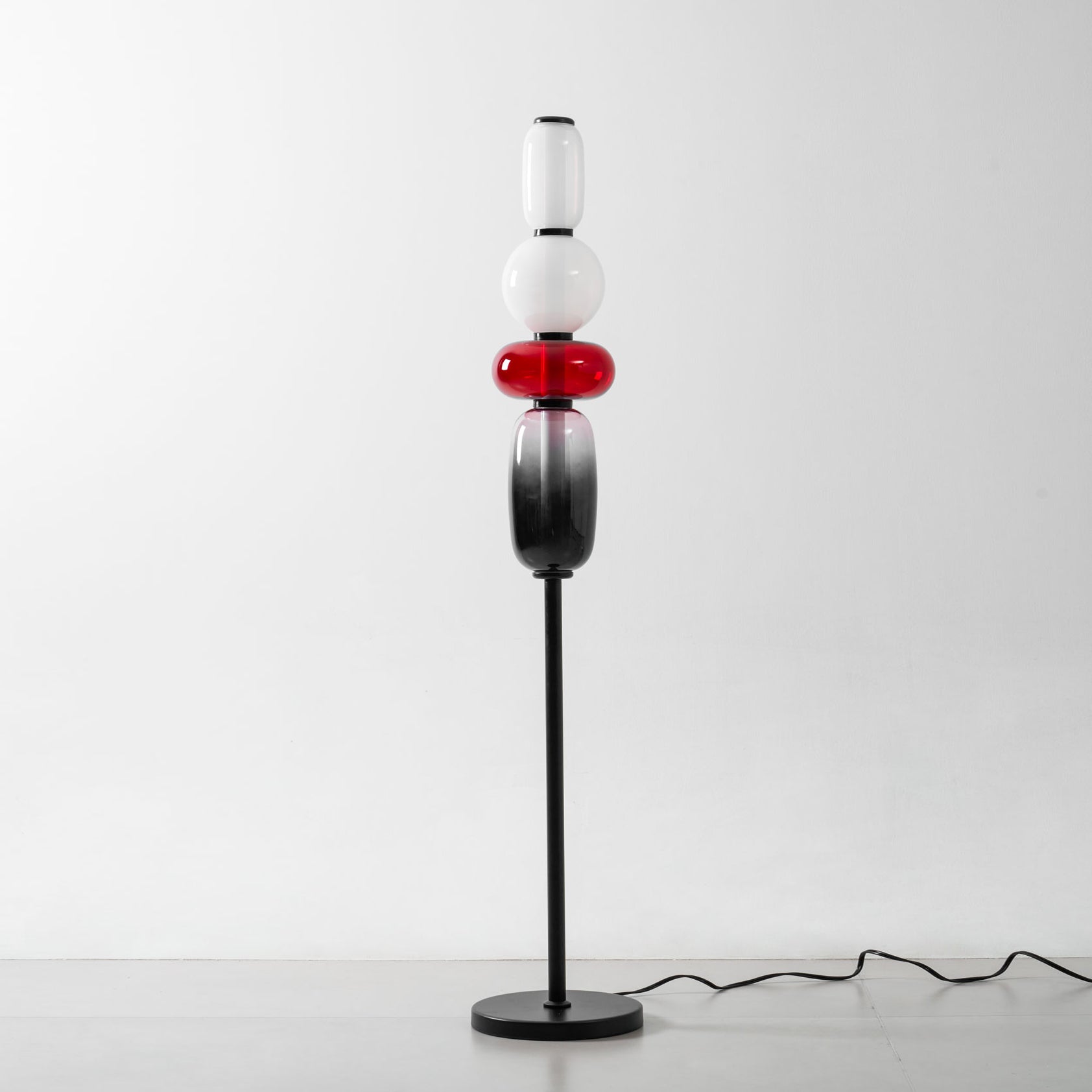 Stacked Glass Pebble Floor Lamp