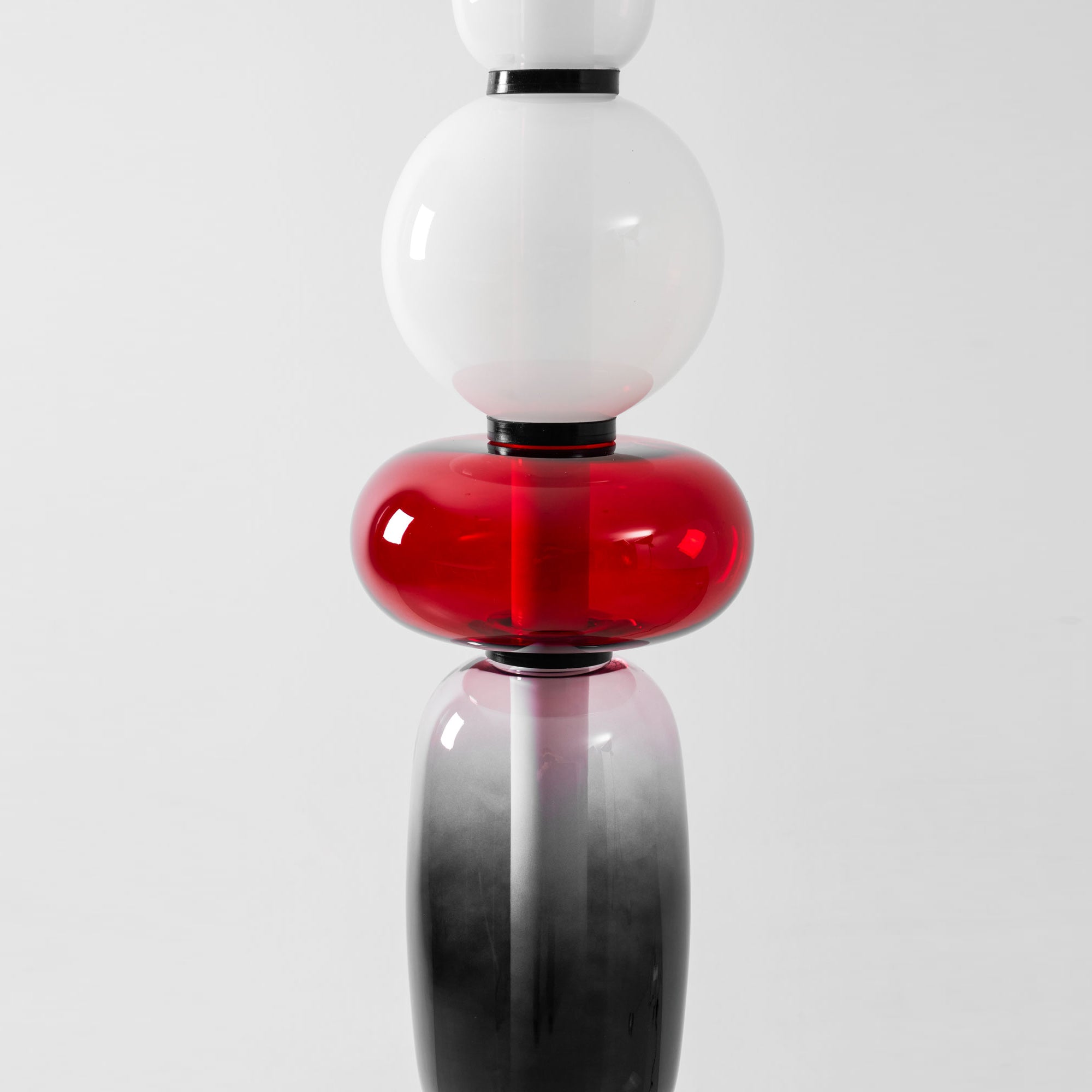 Stacked Glass Pebble Floor Lamp