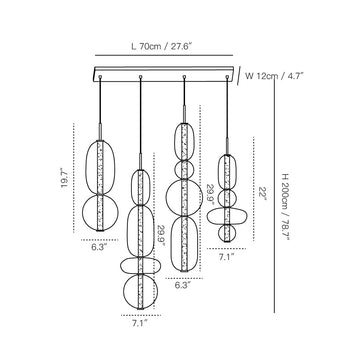 Stained Glass Chandelier – detail 5 — Dimension drawings 3