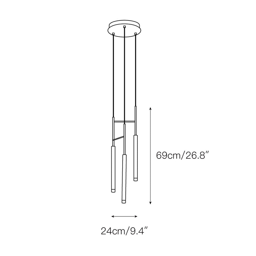 Candle Chandelier – detail 5 — Dimension drawings 3