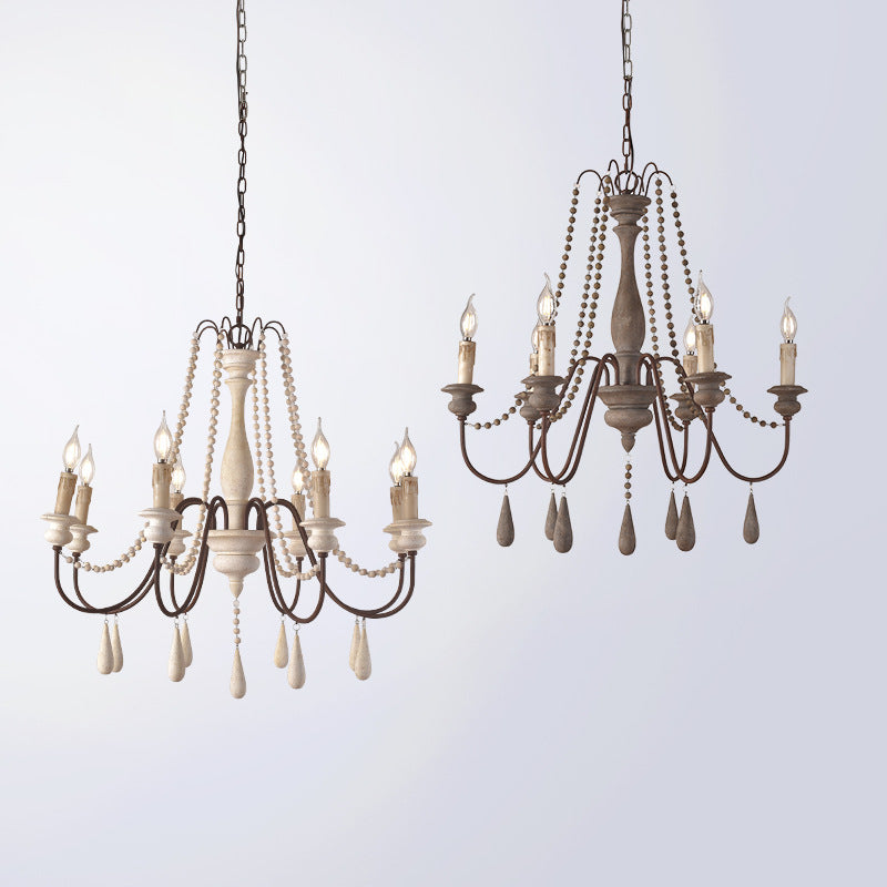 Lustre en perles de style bougie