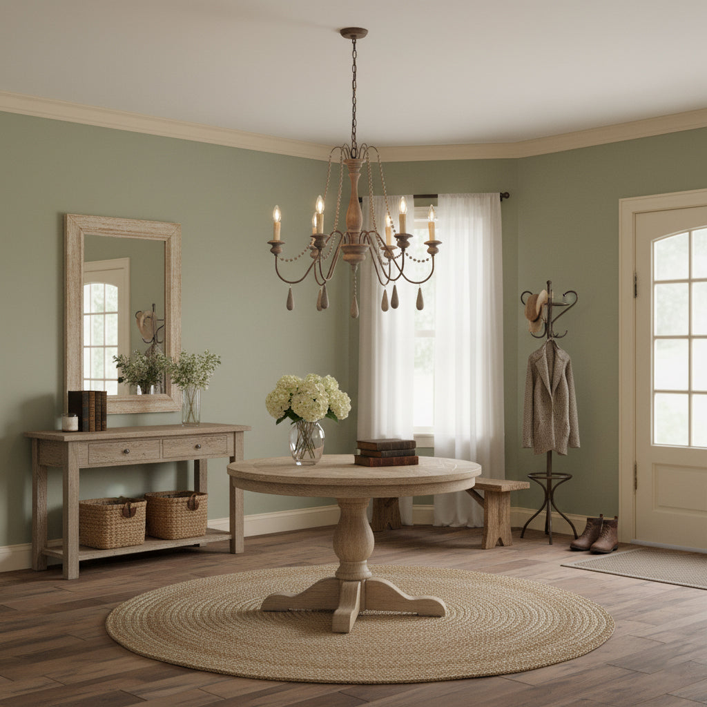 Candle Style Beaded Chandelier