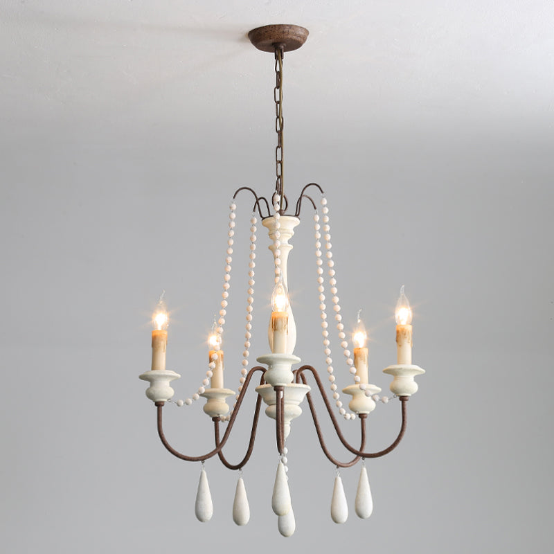 Candle Style Beaded Chandelier