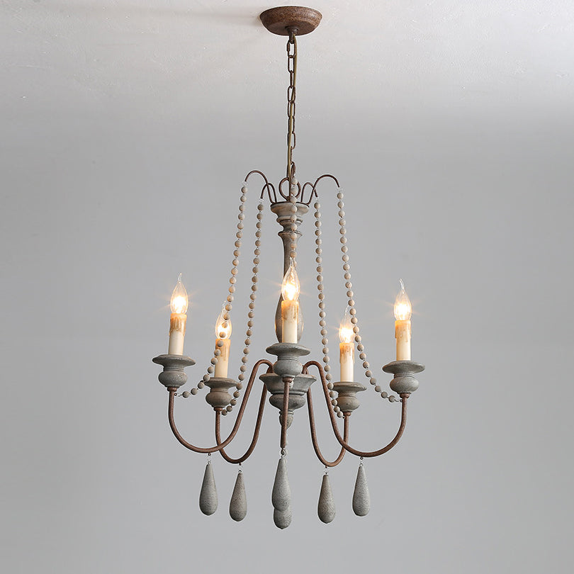 Candle Style Beaded Chandelier