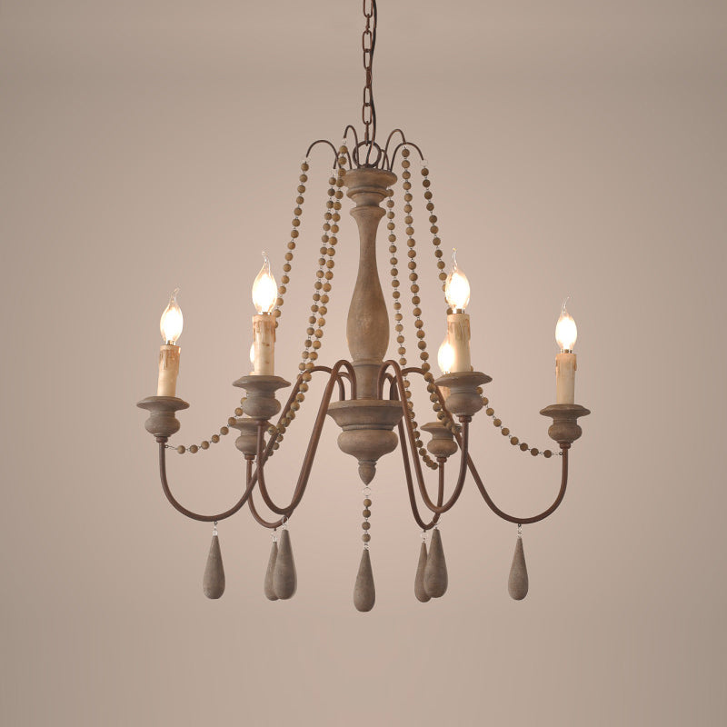 Candle Style Beaded Chandelier