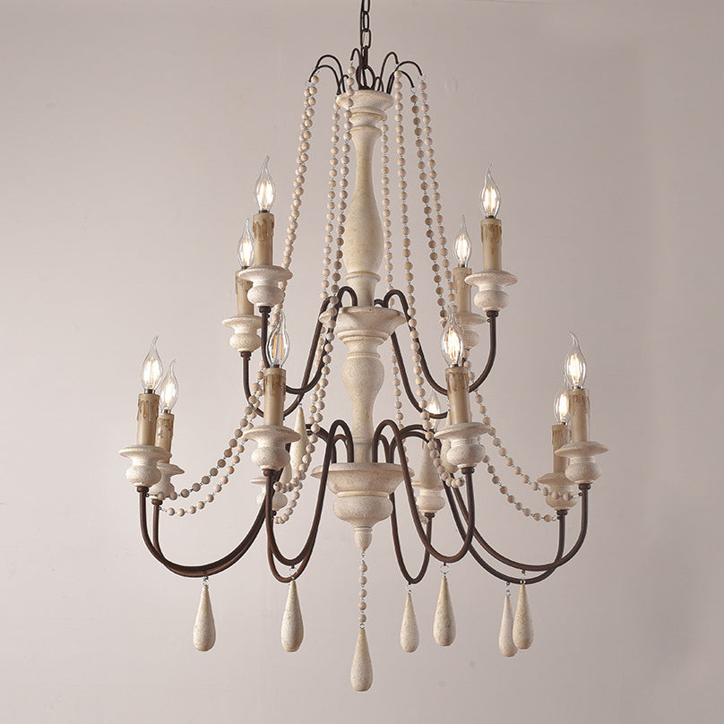 Lustre en perles de style bougie