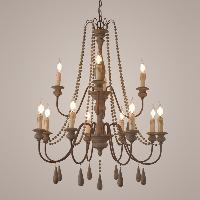 Candle Style Beaded Chandelier