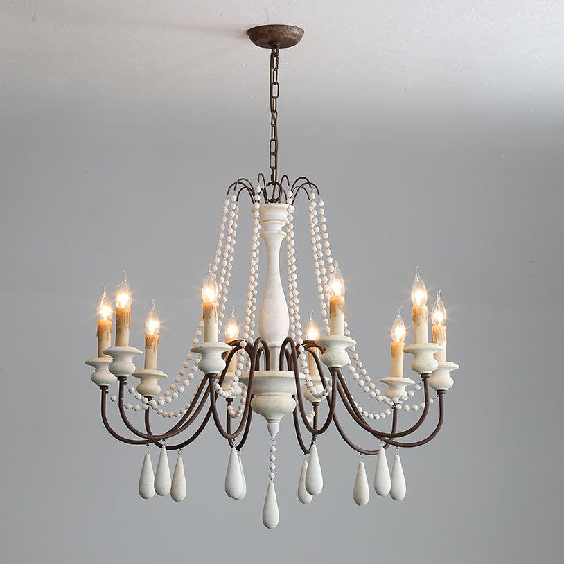 Candle Style Beaded Chandelier