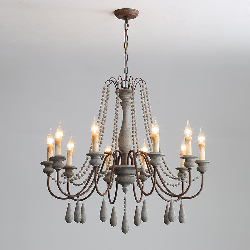 Candle Style Beaded Chandelier