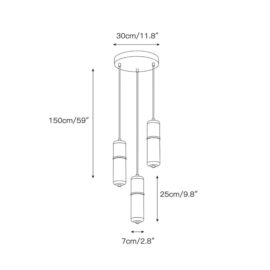 Canella Alabaster Chandelier – detail 4 — Dimension drawings 2