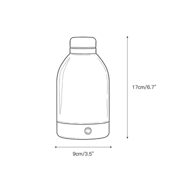 Capsule Marble Table Lamp (Built-in Battery) – detail 3 — Dimension drawings 1